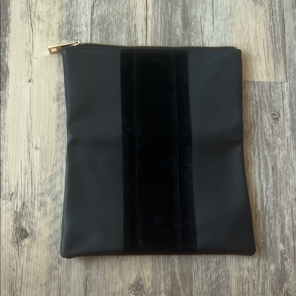 Summer & Rose Black Cosmetic Bag with Gold Zipper